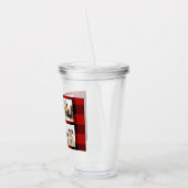 Red Buffalo Kariert & Collage Foto mit anfängliche Acryltrinkbecher (Links)