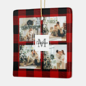 Red Buffalo Kariert & Collage Foto mit anfängliche Keramikornament (Links)