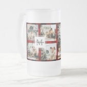 Red Buffalo Kariert & Collage Foto mit anfängliche Mattglas Bierglas (Vorderseite Links)