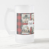 Red Buffalo Kariert & Collage Foto mit anfängliche Mattglas Bierglas (Links)