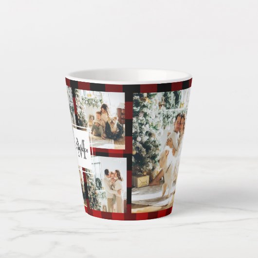 Red Buffalo Kariert & Collage Foto mit anfängliche Milchtasse (Vorderseite)