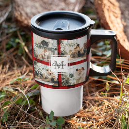 Red Buffalo Kariert & Collage Foto mit anfängliche Reisebecher