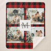 Red Buffalo Kariert & Collage Foto mit anfängliche Sherpadecke (Vorderseite)