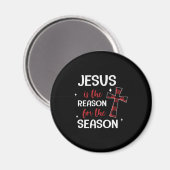 Red Buffalo Kariert Cross Weihnachtsdesign Magnet (Vorderseite/Rückseite)