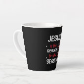 Red Buffalo Kariert Cross Weihnachtsdesign Milchtasse (Linke Ecke)
