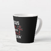 Red Buffalo Kariert Cross Weihnachtsdesign Milchtasse (Rechte Ecke)