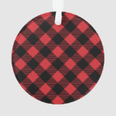 Red Buffalo Kariert Custom Pet Puppy Dodge Foto Ornament (Rückseite)