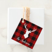 Red Buffalo Kariert & Deer | Geschenk für persönli Geschenkanhänger (Beispiel)