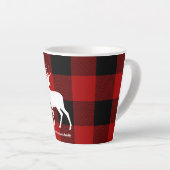 Red Buffalo Kariert & Deer | Geschenk für persönli Milchtasse (Rechte Ecke)