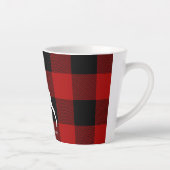 Red Buffalo Kariert & Deer | Geschenk für persönli Milchtasse (Rechts)