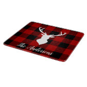 Red Buffalo Kariert & Deer | Geschenk für persönli Schneidebrett (Ecke)