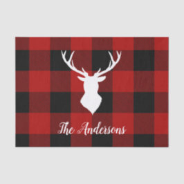 Red Buffalo Kariert & Deer | Geschenk für persönli Seidenpapier