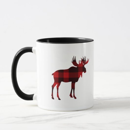 Red Buffalo Kariert Elche Kaffee Tasse (Links)