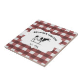 Red Buffalo Kariert Farm Cow Decorative Fliese (Seite)
