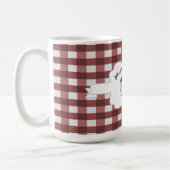 Red Buffalo Kariert Farm Cow Tasse (Links)