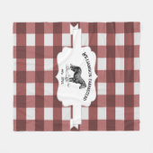 Red Buffalo Kariert Farm Horse Fleece Blanket (Vorderseite (Horizontal))