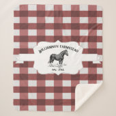 Red Buffalo Kariert Farm Horse Sherpa Blanket Sherpadecke (Vorderseite)