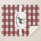 Red Buffalo Kariert Farm Horse Sherpa Blanket Sherpadecke (Vorderseite (Horizontal))