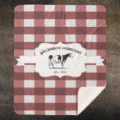 Red Buffalo Kariert Farm Kuh Sherpa Blanket Sherpadecke
