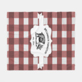 Red Buffalo Kariert Farm Pig Fleece Blanket (Vorderseite (Horizontal))