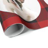 Red Buffalo Kariert & Foto Wrapping Paper Geschenkpapier (Rolleneckpunkt)