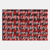 Red Buffalo Kariert & Frohe Weihnachten Geschenkpapier Set (Vorderseite 2)