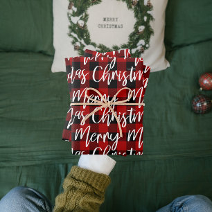 Red Buffalo Kariert & Frohe Weihnachten Geschenkpapier Set
