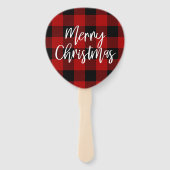Red Buffalo Kariert & Frohe Weihnachten |Persönlic Fächer (Vorderseite)