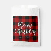 Red Buffalo Kariert & Frohe Weihnachten |Persönlic Geschenktütchen (Vorderseite)