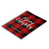 Red Buffalo Kariert & Frohe Weihnachten |Persönlic Notizblock (Linke Seite)