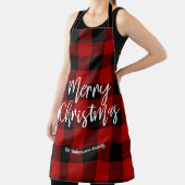 Red Buffalo Kariert & Frohe Weihnachten |Persönlic Schürze (InSitu)