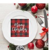 Red Buffalo Kariert & Frohe Weihnachten|Persönlich Serviette