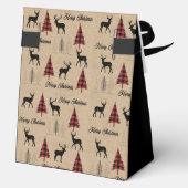 Red Buffalo Kariert & Frohe Weihnachtslandschaften Geschenkschachtel (Rückseite)