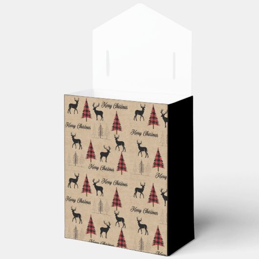 Red Buffalo Kariert & Frohe Weihnachtslandschaften Geschenkschachtel (Offen)