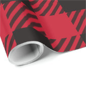 Red Buffalo Kariert Geschenkpapier (Rolleneckpunkt)