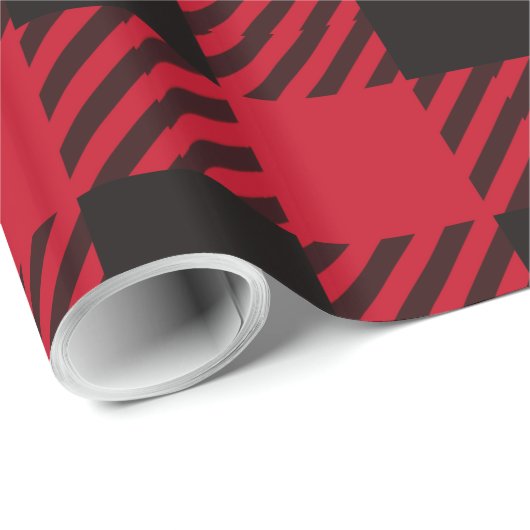 Red Buffalo Kariert Geschenkpapier (Rolleneckpunkt)