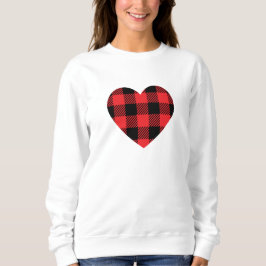 Red Buffalo Kariert Heart Sweatshirt