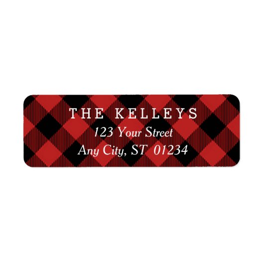 Red Buffalo Kariert II Rücksendeadresse (Vorne)