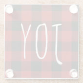 Red Buffalo Kariert & Joy | Happy Holiday Glasuntersetzer (Rückseite)