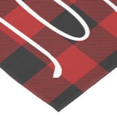 Red Buffalo Kariert & Joy | Happy Holiday Mittelgroßer Tischläufer (Ecke)