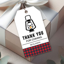 Red Buffalo Kariert Lantern Lumberjack Geburtstag Geschenkanhänger