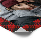Red Buffalo Kariert Lumberjack Familienfoto Collag Poster (Ecke)