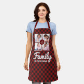 Red Buffalo Kariert Lumberjack Familienfoto Collag Schürze (Getragen)
