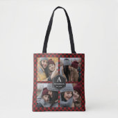 Red Buffalo Kariert Lumberjack Familienfoto Collag Tasche (Vorderseite)