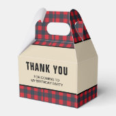 Red Buffalo Kariert Lumberjack Geburtstagsparty Geschenkschachtel (Rückseite)