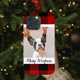 Red Buffalo Kariert & Merry Woofmas mit Hund-Foto Case-Mate iPhone Hülle