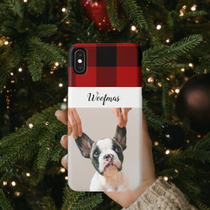 Red Buffalo Kariert & Merry Woofmas mit Hund Foto  Case-Mate iPhone Hülle