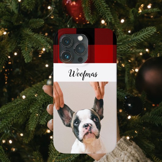 Red Buffalo Kariert & Merry Woofmas mit Hund Foto  Case-Mate iPhone Hülle