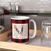 Red Buffalo Kariert & Merry Woofmas mit Hund-Foto Kaffeetasse