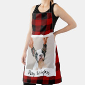 Red Buffalo Kariert & Merry Woofmas mit Hund-Foto Schürze (InSitu)